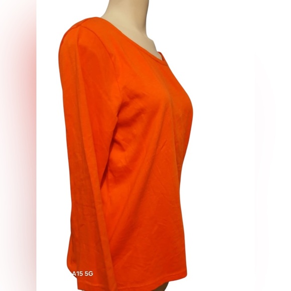 J.Crew Orange Women's Top with Back Tie Detail - Picture 7 of 14
